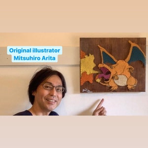Charizard Base Set Pokemon String Wall Art | Room Decor | Collection ...