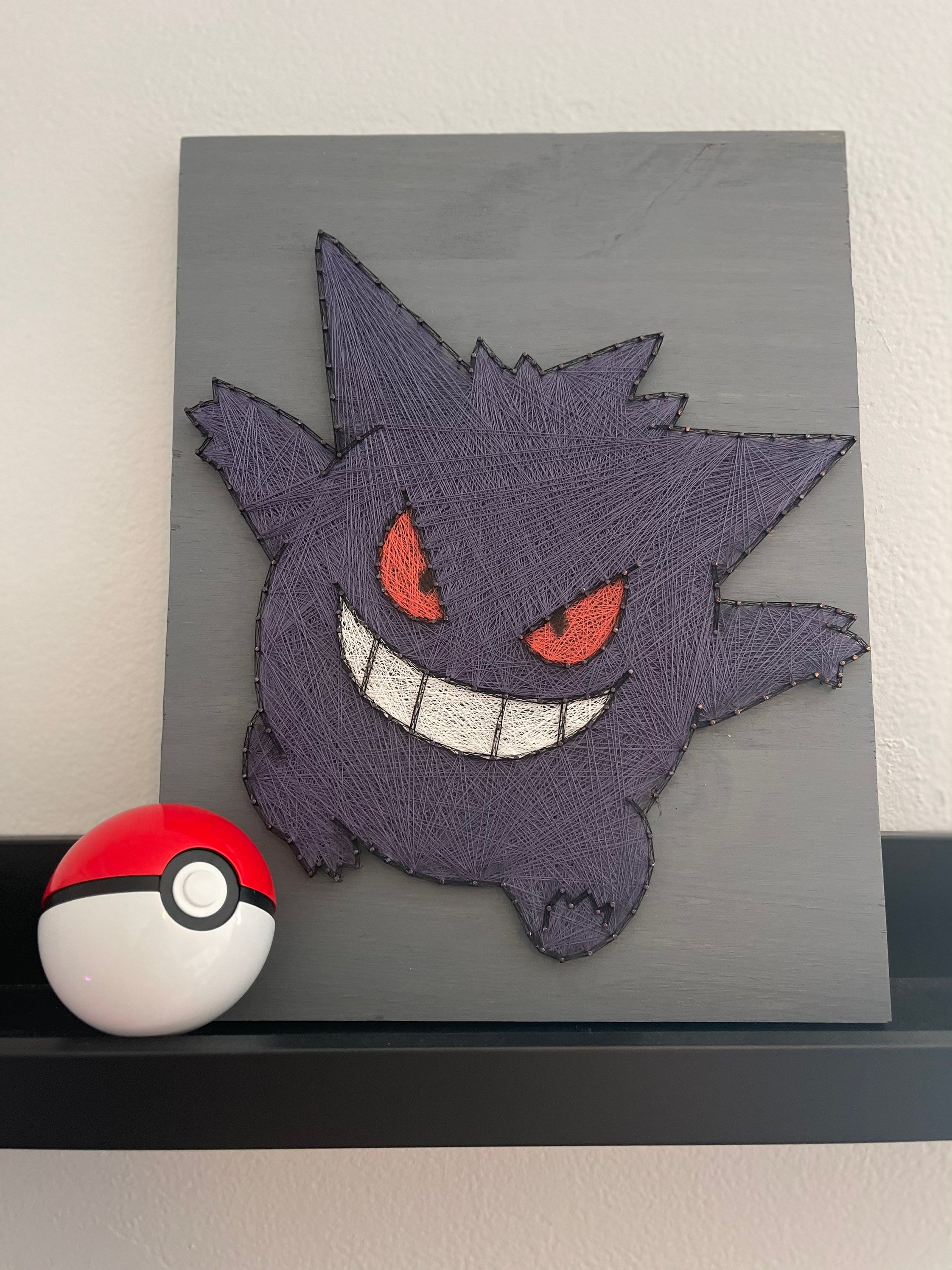 Gengar Pokémon String Art Original Handmade Room Etsy Australia
