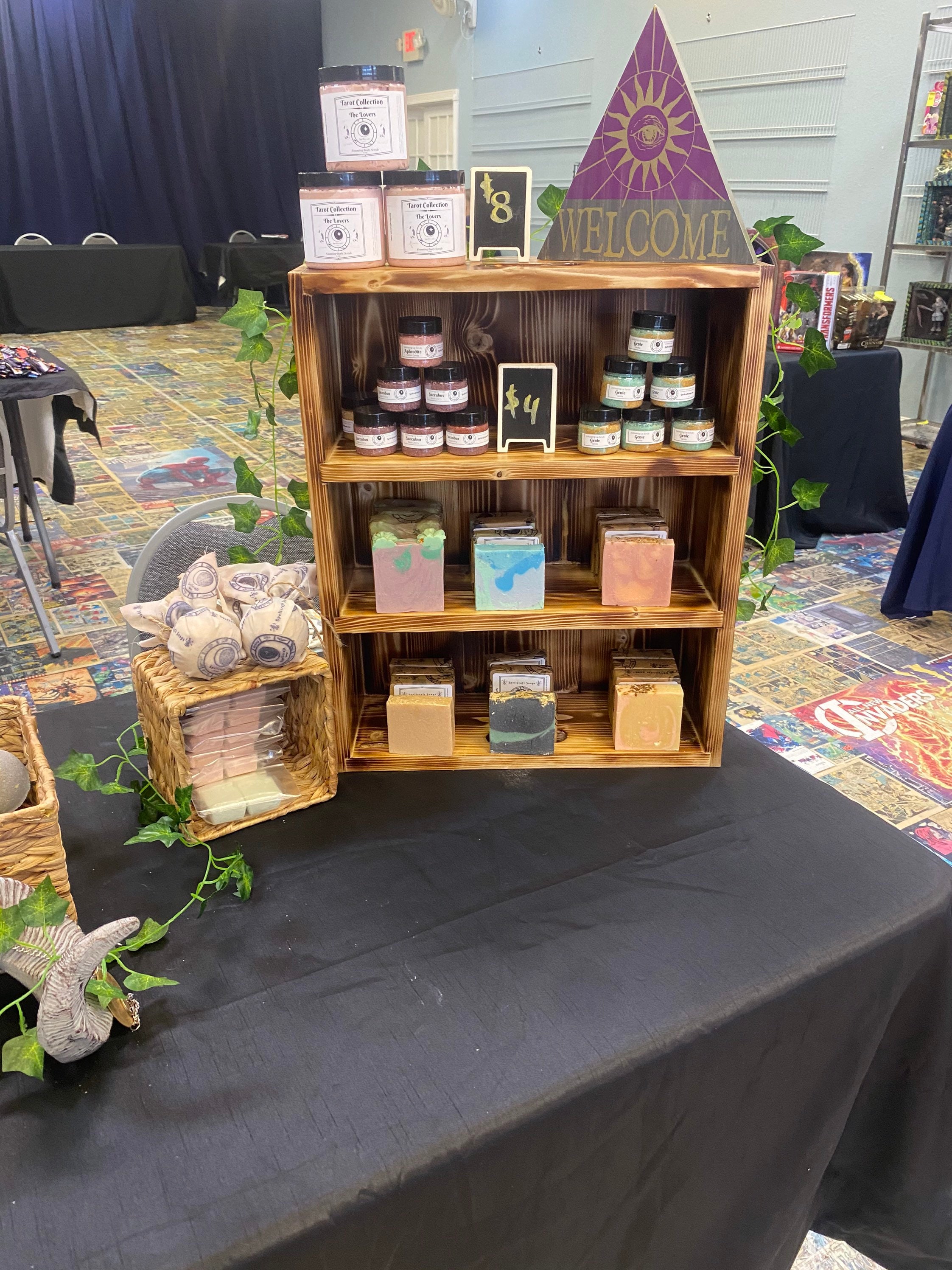 Crate Style Vendor Display Shelf, Craft Fair Market Trade Show, Burnt ...