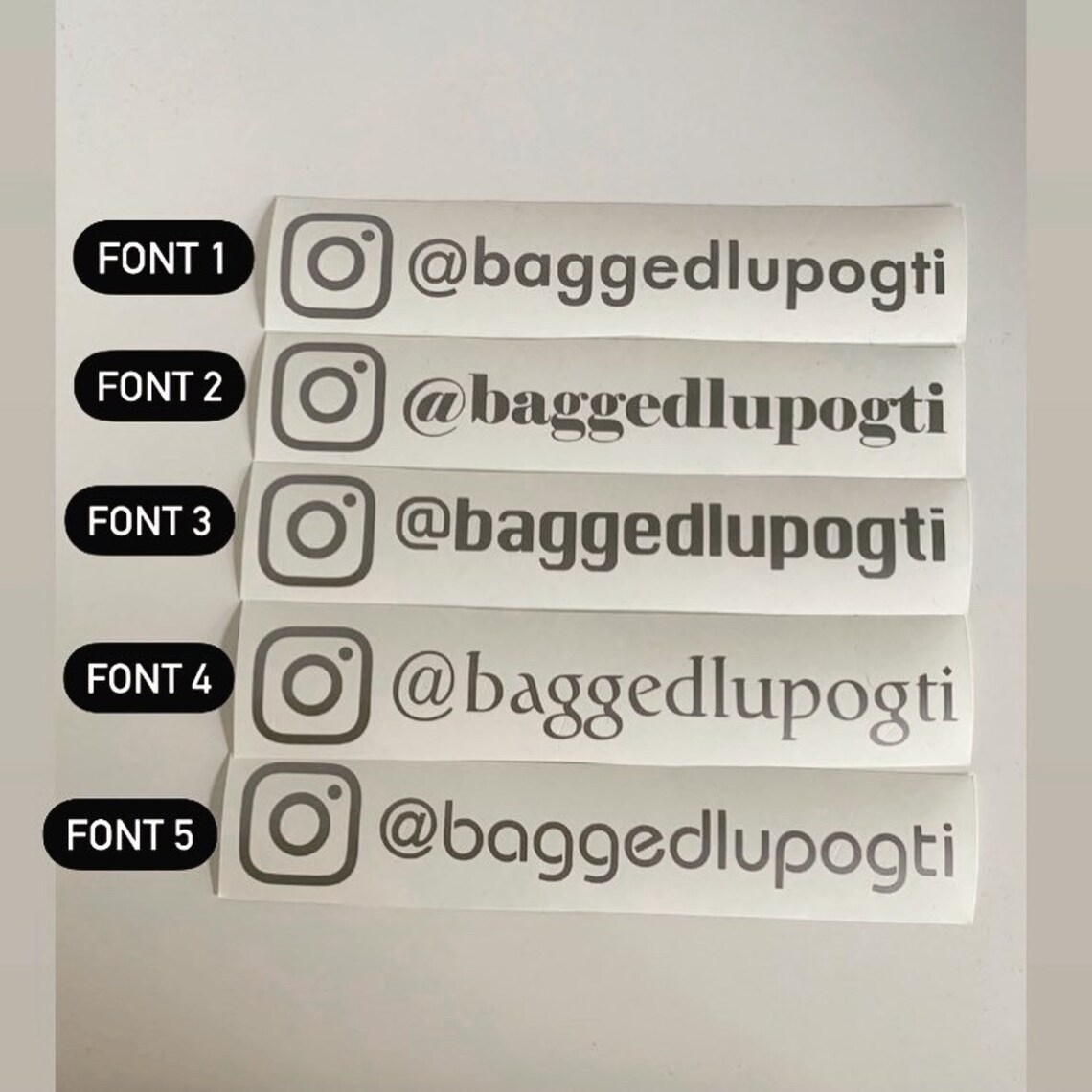 Custom Instagram Handle Car Decal Insta Name Followers Car Etsy