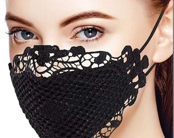 Lace mask | Black lace mask | White lace mask | Wedding mask | Elegant mask | Party mask | MaskAppealUS