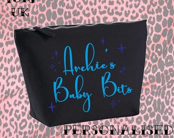 Personalised Baby Accessory Wallet Goth Mum Alt Punk Nappy Diaper Pouch Nappy Clutch Baby Shower Gift for Mum Clutch Funny Baby Changing Bag
