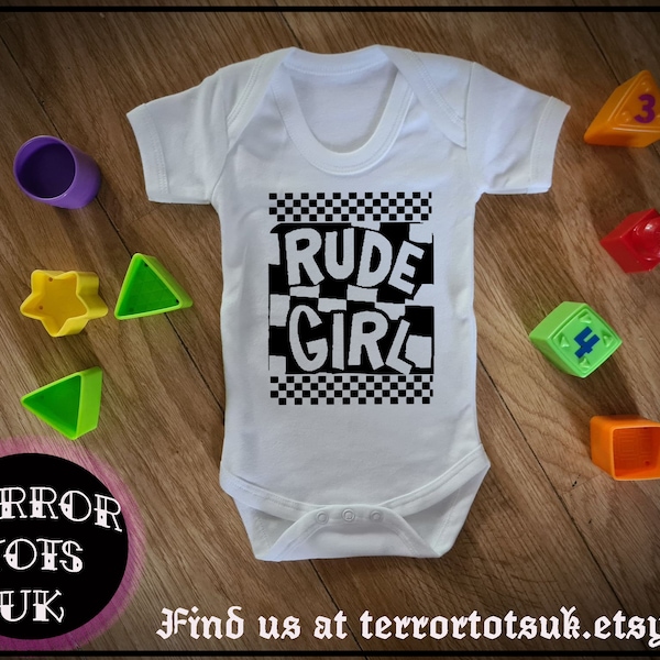 Rude Girl Ska Baby Vest - Oi Oi | Punk | Skinhead | baby grow | body suit | baby present | baby clothes | alt baby | music