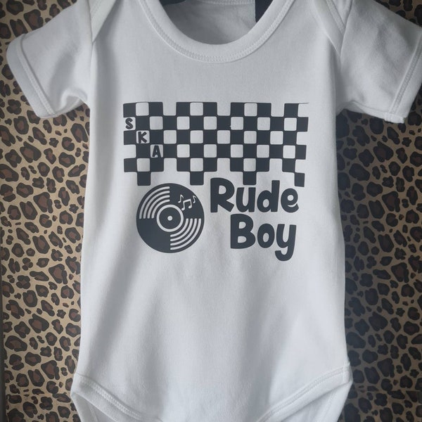 Rude Boy Ska Baby Vest - Oi Oi | Punk | Skinhead | baby grow | body suit | baby present | baby clothes | alt baby | music