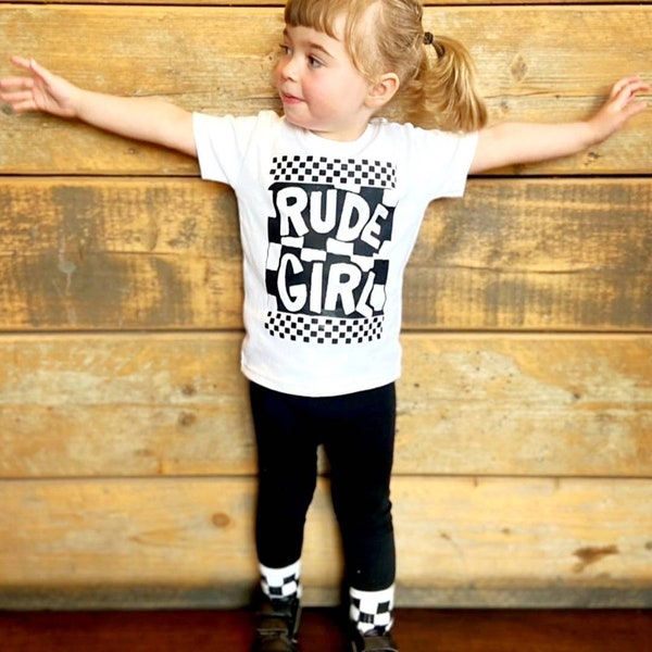 Rude Girl Children T Shirt - Ska | Oi Oi | Punk | Skinhead | baby grow | body suit | baby present | baby clothes | alt baby | music