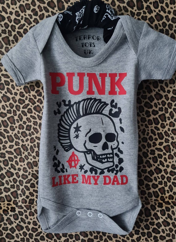 Punk Like My Dad Baby Punk Body Suit vest Etsy