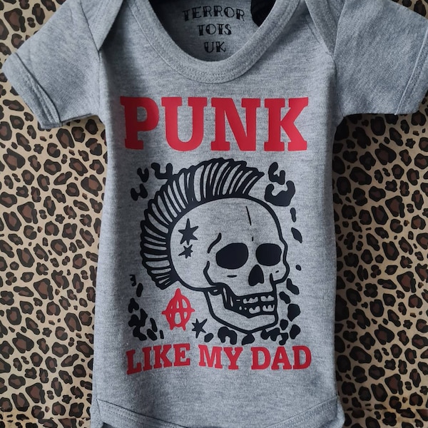 Punk like my Dad - baby punk body suit/vest