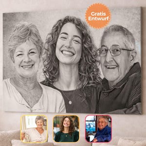 故人の写真を集めた家族写真、複数の写真から愛情を込めて作成した故人の写真、ファイルまたはプリントとして保存した記念画像