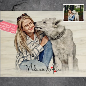 Personalized Dog Portrait, Portrait from Photo, Custom Pet Portrait, Illustration from Photo, Memory, Dog Keepsake