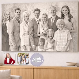 故人の写真を集めた家族写真、複数の写真から愛情を込めて作成した故人の写真、ファイルまたはプリントとして保存した記念画像