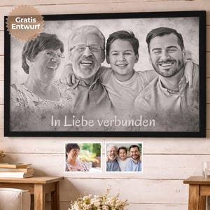 Intégrez les êtres chers disparus dans les photos de famille, créez un portrait commémoratif personnalisé à partir de plusieurs photos, un souvenir précieux en cas de deuil, à archiver ou à imprimer.