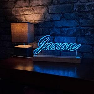 Personalised Name LED Light, Custom Engraved Name Light Lamp, Name Night Light, Birthday Gift Light, Gift for Kids, Childs Night Light