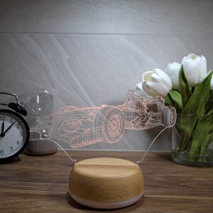 Personalised F1 Night Light – Custom Formula One LED Lamp