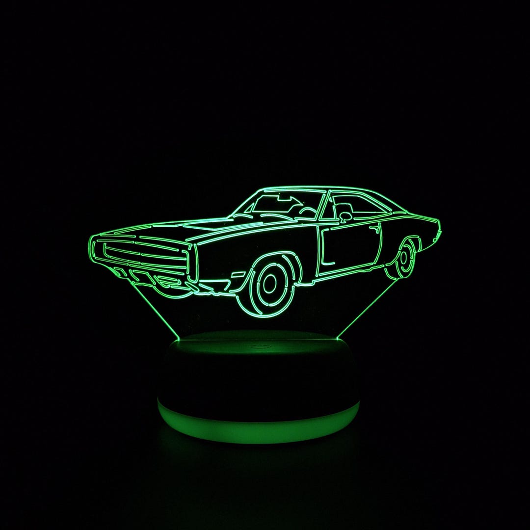 Muscle Cars Led 1970s Charger R/T Muscle Car LED Night Light, Gifts for Him, Dad Gift ...