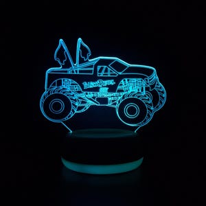 Monster Truck LED Night Light, Monster Truck, Gift for Kids, Gifts for Him, Night Light, Night Lights, LED Light, Bedroom Light