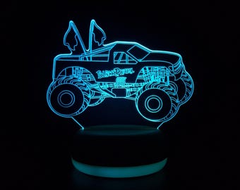 Monster Truck LED-Nachtlicht, Monster Truck, Geschenk für Kinder, Geschenke für ihn, Nachtlicht, Nachtlichter, LED-Licht, Schlafzimmerlicht