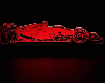 Charles Leclerc Ferrari LED Night Light, F1 Gifts, Gifts for Him, Gifts for Her, Night Light, Night Lights, LED Light, Bedroom Light
