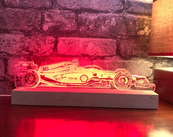 Veilleuse lampe LED Ferrari Charles Leclerc, Décoration d'intérieur, Formule 1, Cadeaux F1, Ferrari F1, Cadeaux F1 pour lui, Lampe F1, Lampe LED F1, Décoration F1