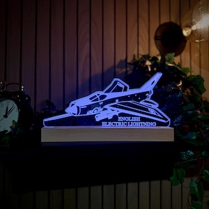 English Electric Lightning Airplane LED Night Light, Fighter Jet Gift, Plane Gift, Night Light, Night Lights, LED Light, Bedroom Light