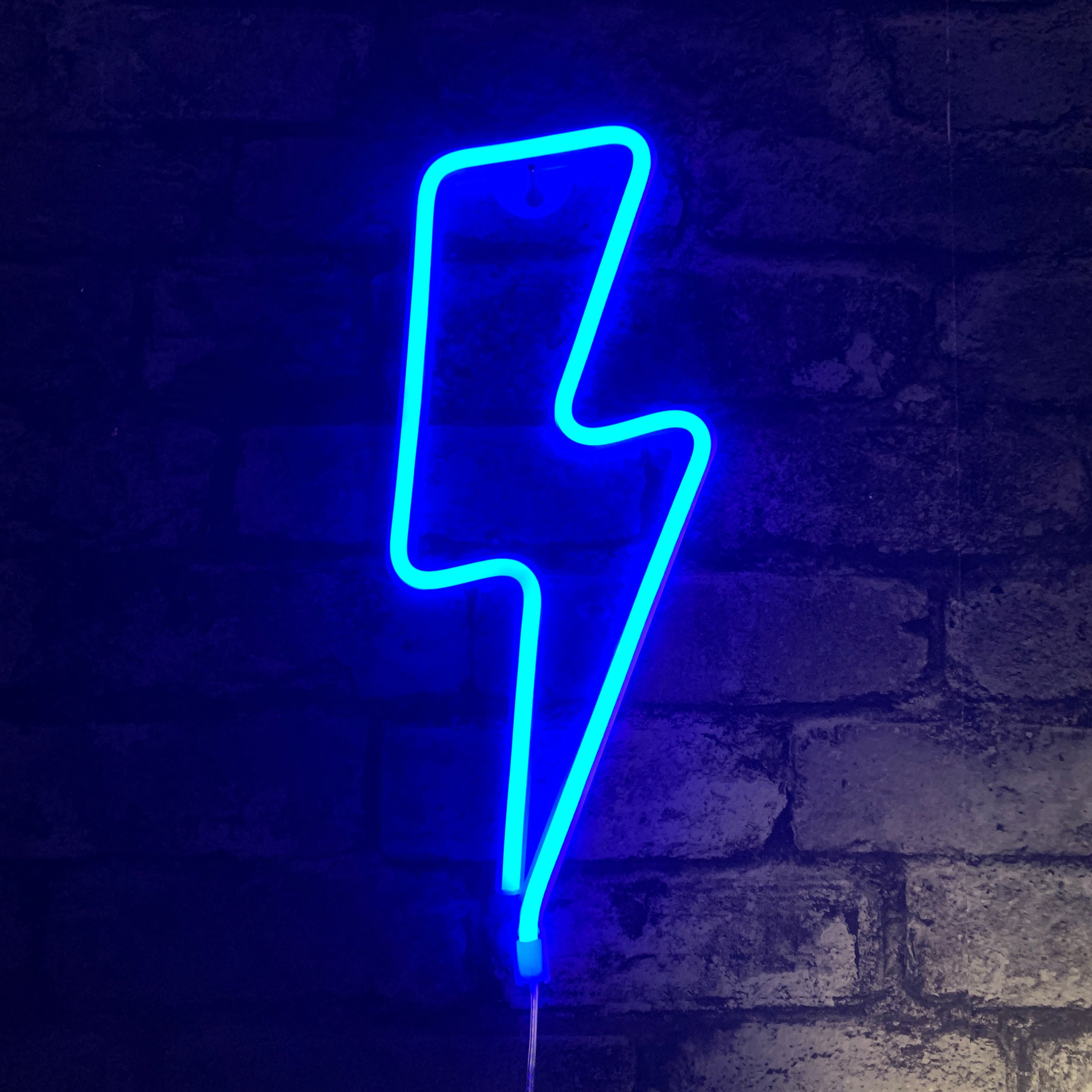 Light blue neon light deals