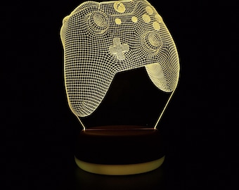 Personalised Controller LED Night Light, Gamer Gift, Games Room Decor, Gifts for Gamer, Night Light, Night Lights, LED Light, Bedroom Light