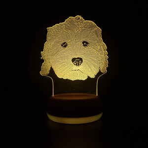 Personalised Cockapoo Night Light, Cockapoo Gift, Dog Gift, Gift for Dog Lover, Night Light, Night Lights, LED Light, Bedroom Light