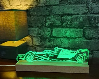 Valtteri Bottas LED Lamp Night Light, Home Decor, Formula 1, F1 Gifts, F1 Bottas, F1 Gifts for Him, F1 Lamp, F1 LED Light