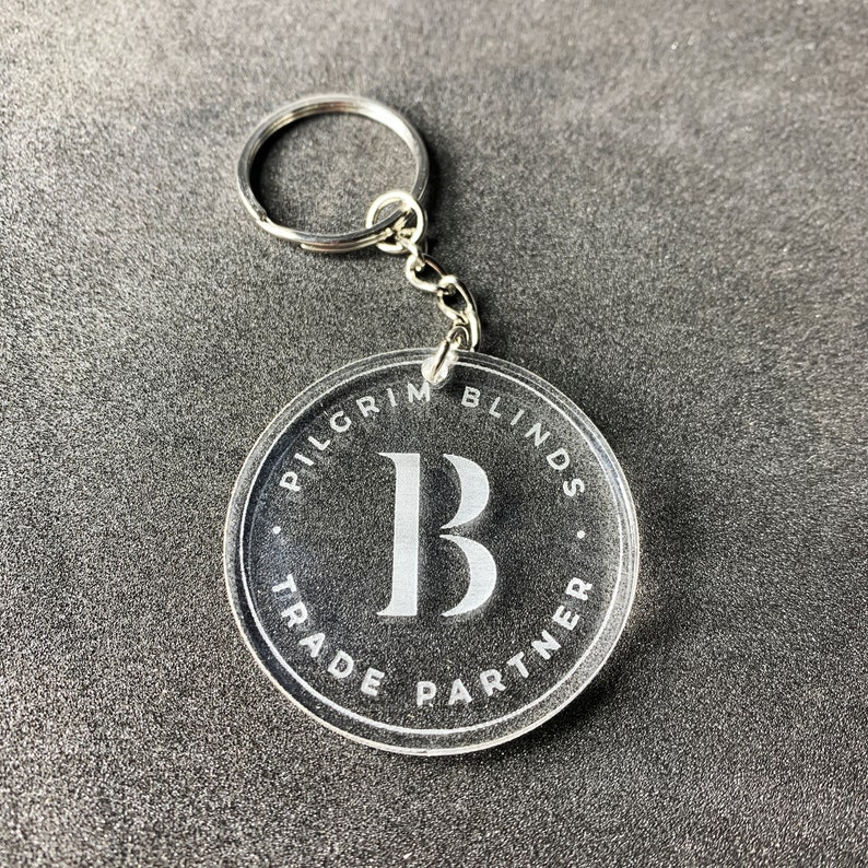 Customised Keyrings Logo Customised Logo Keyring Wooden Etsy UK