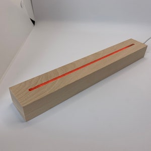 Blank Night Light - Large Wooden Base with 7 RGB LED Colours Rectangle UK Stock