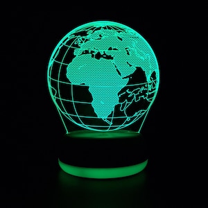 Lámpara LED de globo con controlador RGB, aplique de globo, regalo de viaje, regalo para profesores de geografía, luz nocturna, luz LED de la Tierra, decoración de globo iluminada