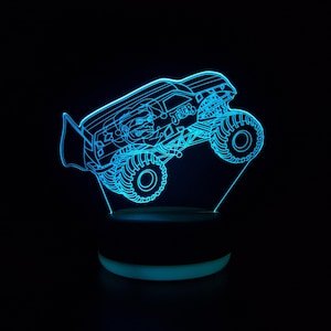 Jester Monster Truck LED Night Light, Monster Truck, Gift for Kids, Gifts for Him, Night Light, Night Lights, LED Light, Bedroom Light