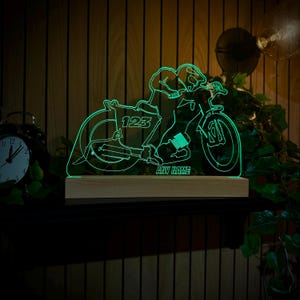 Personalised Speedway Bike LED Night Light, Speedway Racing Gift, Dirt Bike Gift, Night Light, Night Lights, LED Light, Bedroom Light