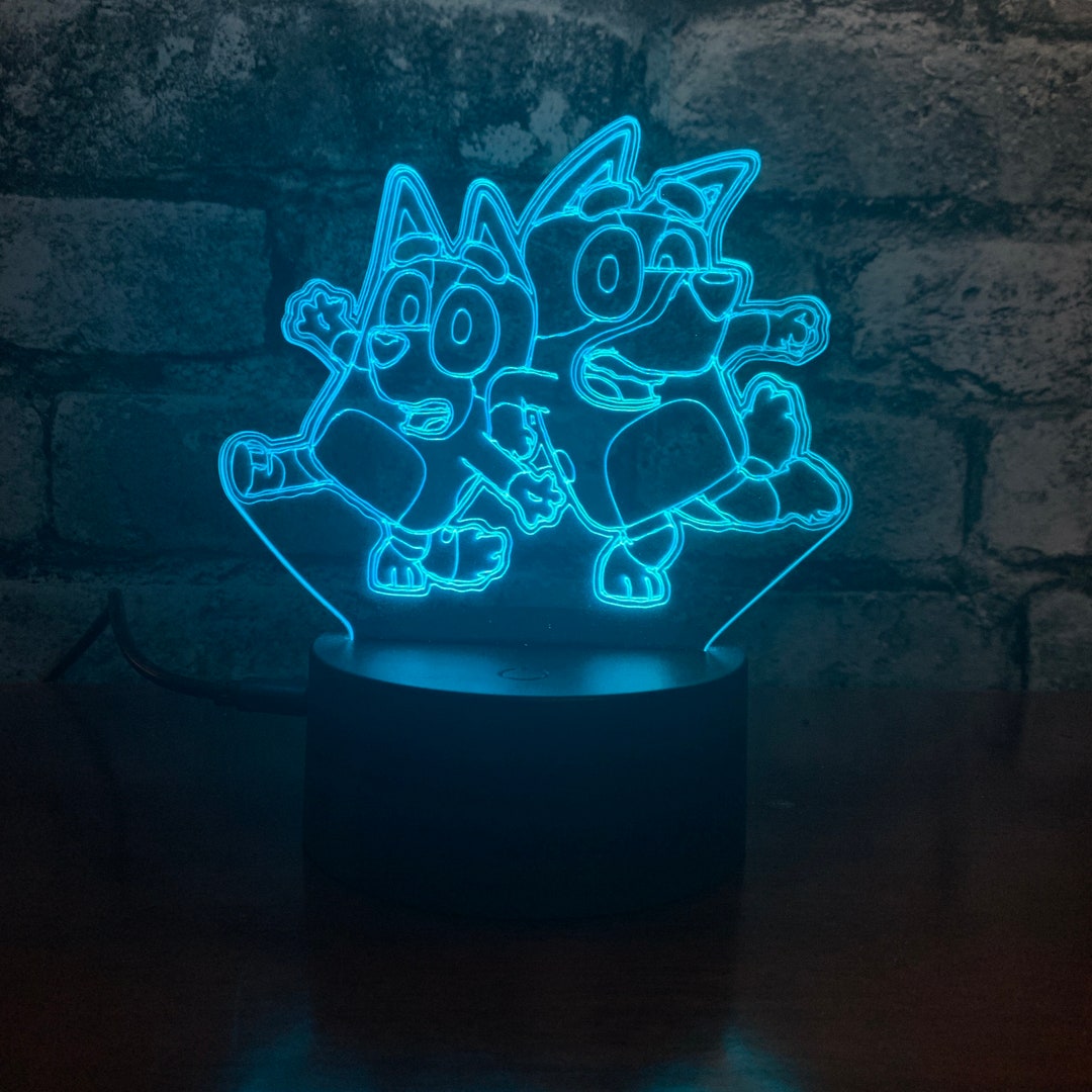 Bluey Night Light LED Night Lamp Lamp for Kids Birthday Etsy UK
