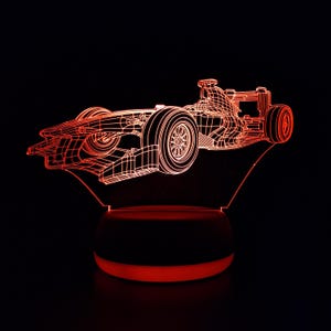 Custom Formula 1 LED Night Light – Unique Gift for F1 Fans