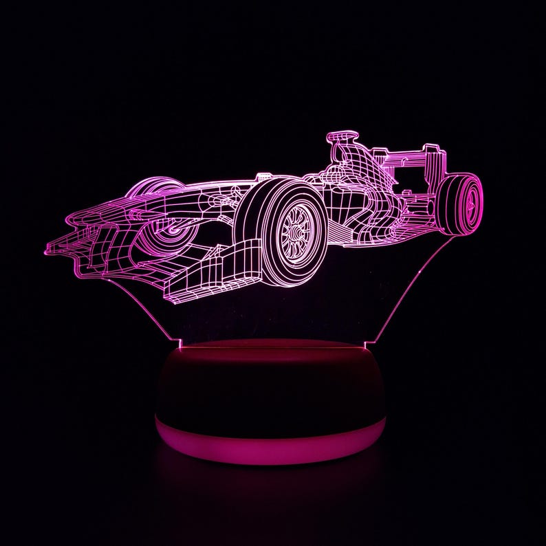 Acrylic Formula 1 LED Light – Racing-Themed Bedroom Decor