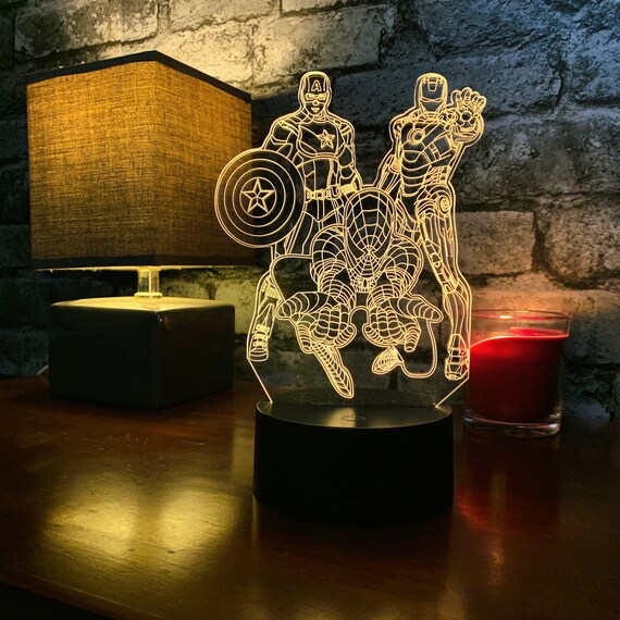 Superhero Night Light LED Night Lamp Night Light Lamp for Kids