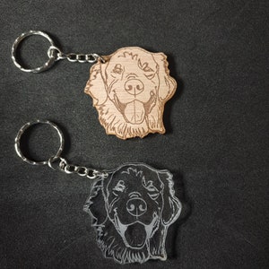 Golden Retriever Keyring Keychain, Golden Retriever, Keyring of a Golden Retriever, Gift, Present, Party Gift, Stocking Filler, Dog Lover