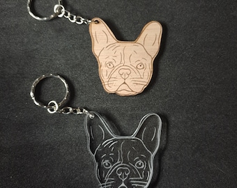 Französische Bulldogge Schlüsselring Schlüsselbund, Französische Bulldogge, Schlüsselanhänger einer Französischen Bulldogge, Geschenk, Partygeschenk, Strumpffüller, Hundeliebhaber