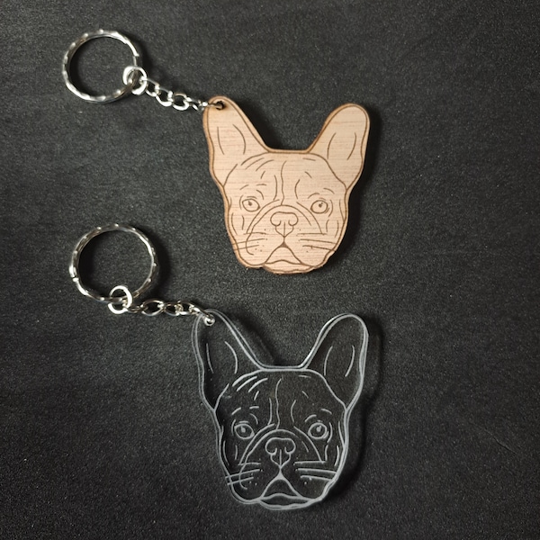 Porte-clés bouledogue français, bouledogue français, porte-clés bouledogue français, cadeau, cadeau, cadeau de fête, bas de Noël, amoureux des chiens