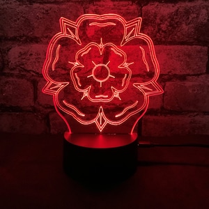 Yorkshire Rose LED Night Light, Yorkshire Rose Gift, Yorkshire Gift, Yorkshire Lover, Night Light, Night Lights, LED Light, Bedroom Light