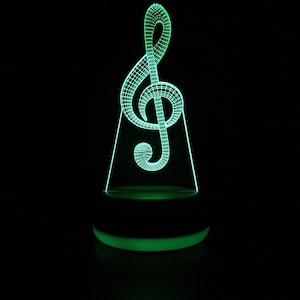 Treble Clef LED Night Light, Music Gift, Gifts for Her, Gifts for Him, Musician Gift, Night Light, Night Lights, LED Light, Bedroom Light