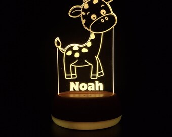 Personalised Giraffe LED Night Light, Baby Gift, Gifts for Kids, Nursery Light, Night Light, Night Lights, LED Light, Bedroom Light