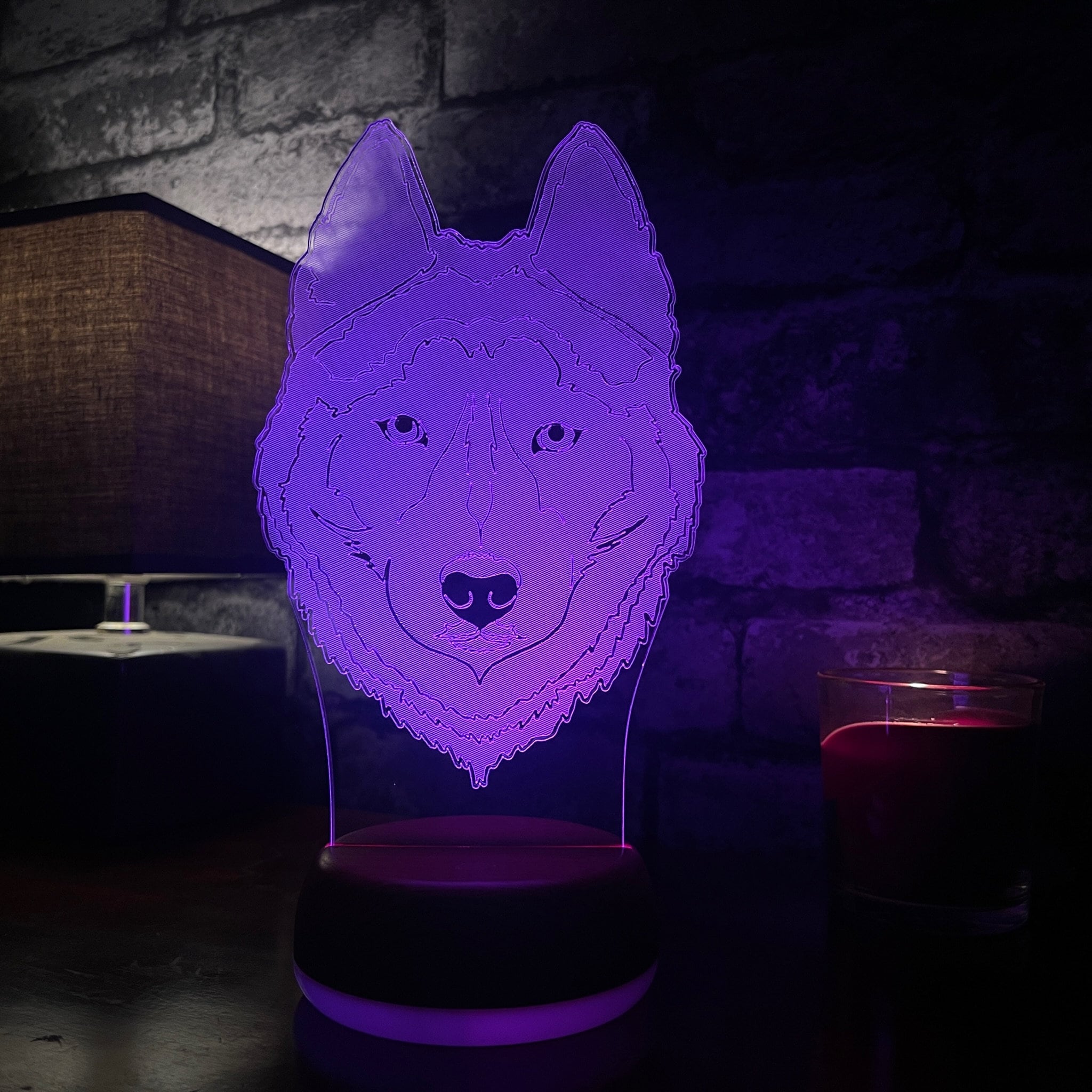 Luz de noche Husky personalizada, luz de noche de perro, regalo