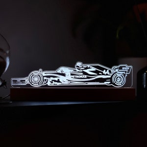 Lewis Hamilton Mercedes LED Night Light, Formula 1, F1 Gifts, F1 Mercedes, Gift for Him, Night Light, Night Lights, LED Light, Bedroom Light
