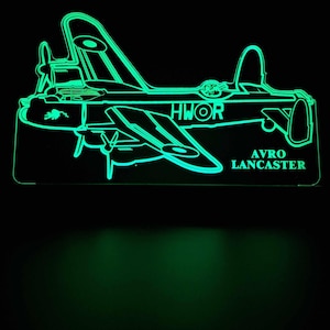 Avro Lancaster Bomber LED-Nachtlicht, Geschenke für ihn, Papa Geschenk, Flugzeug-Liebhaber-Geschenk, Nachtlicht, Nachtlichter, LED-Licht, Schlafzimmer-Licht
