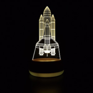 Space Shuttle LED Lamp, Rocket Night Light, Gift, Birthday Present, Party Gift, Bedroom Light, Livingroom Light, Night Light, Gifts