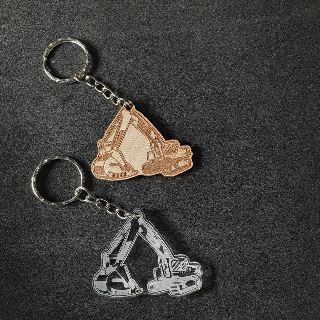Digger Keyring, Excavator Keyring, Farming, Keyring, Farming Gift, Gift ...