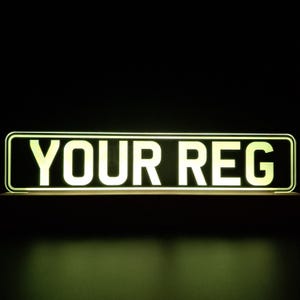 Custom Number Plate LED Night Light, Registration Plate Gift, Car Lover Gift, Car Gift, Night Light, Night Lights, LED Light, Bedroom Light