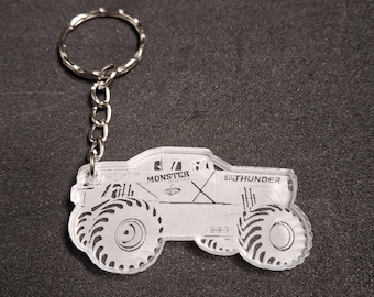 Big Thunder Monster Truck Brelok Brelok, Monster Truck, Brelok Monster Truck, Prezent dla Niego, Prezent dla Niej, Prezent, Urodziny, Prezent na Imprezę