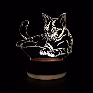 Cat LED Night Light, Kitten Night Light, Gifts for Her, Mum Gift, Cat Lover Gift, Night Light, Night Lights, LED Light, Bedroom Light